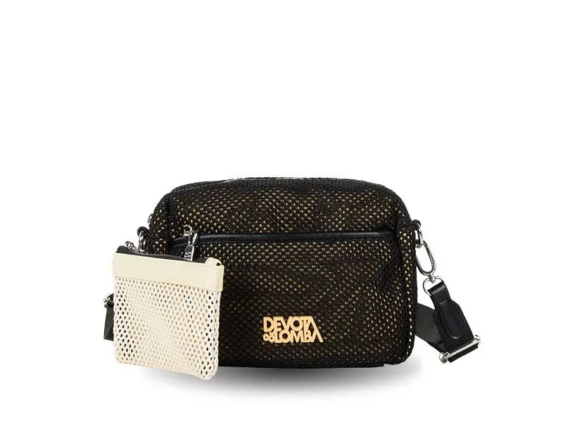 Bolso DEVOTA & LOMBA · Bandolera pequeña · Rejilla · Color Negro - Imagen 2