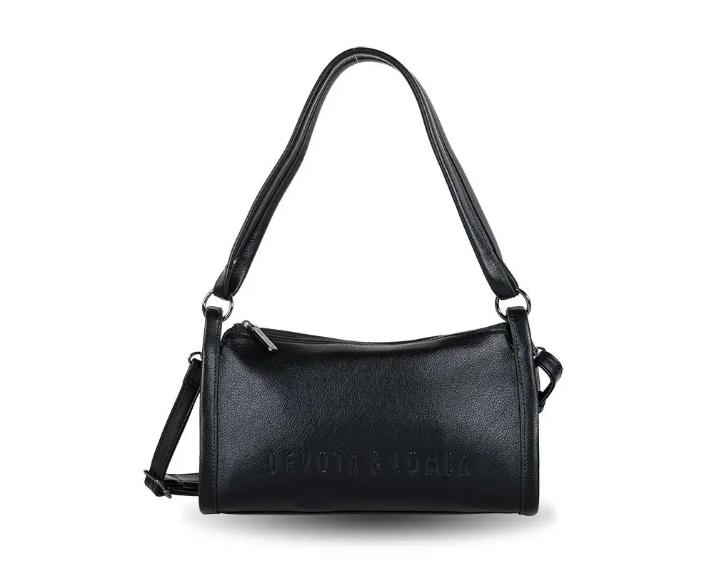 Bolso DEVOTA & LOMBA · Bandolera mediana · Color Negro y Marrón
