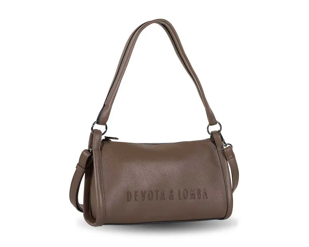 Bolso DEVOTA & LOMBA · Bandolera mediana · Color Negro y Marrón - Imagen 6