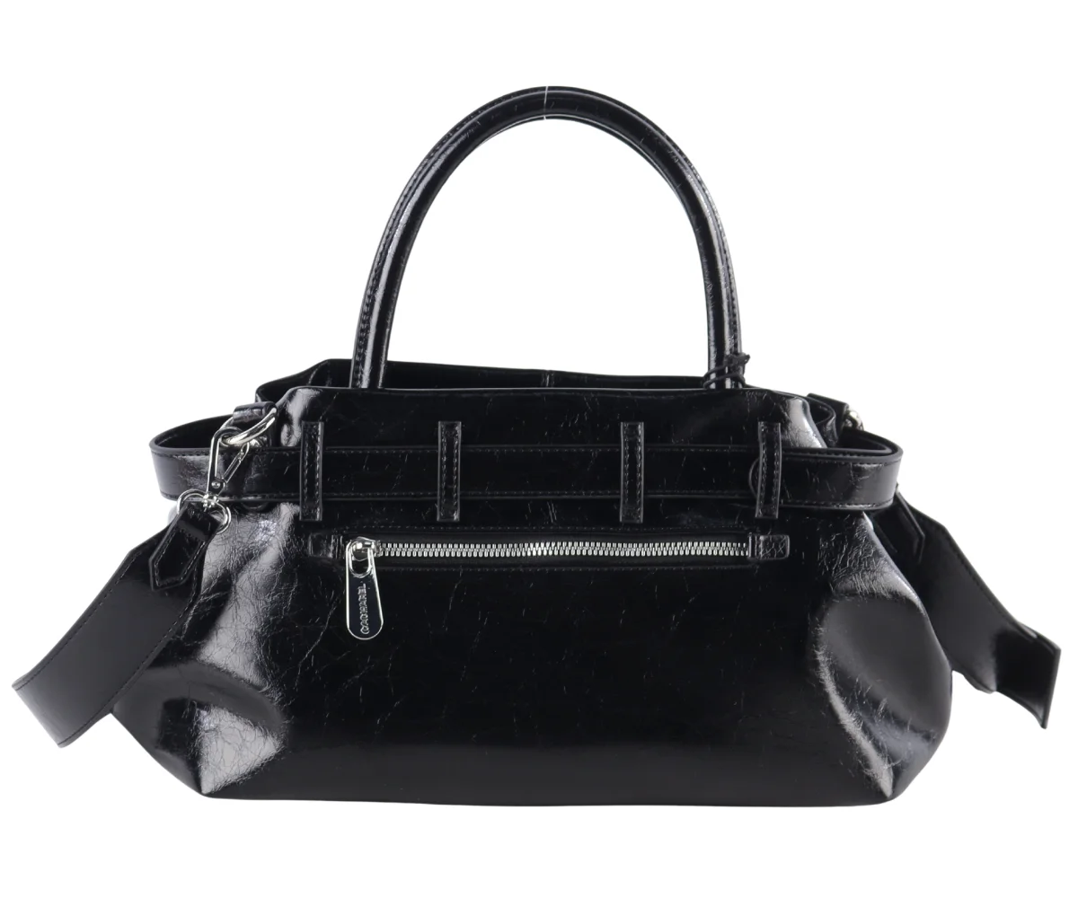 Bolso bandolera CACHAREL · Con dos asas de mano · Color Negro - Imagen 3