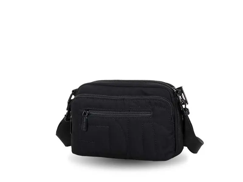 Bolso DEVOTA & LOMBA · Bandolera pequeña · Triple compartimento · Color Negro y Marrón - Imagen 4