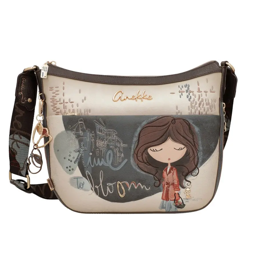 Bandolera grande con bolsillo frontal ANEKKE · Coleccion Tulip - Imagen 2