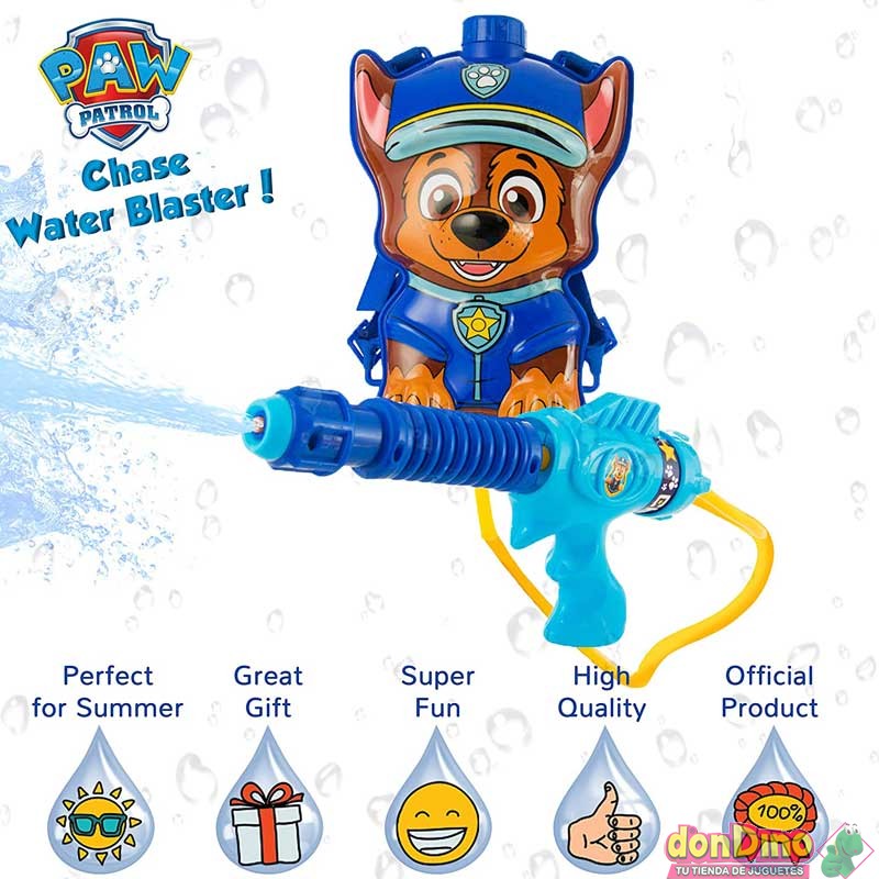 PAW PATROL – Pistola de Agua con Mochila Patrulla Canina Chase - Imagen 8