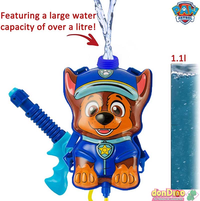 PAW PATROL – Pistola de Agua con Mochila Patrulla Canina Chase - Imagen 9