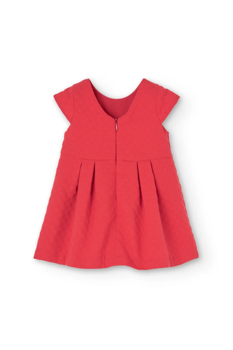 Vestido de bebé niña rojo elegante - Imagen 7