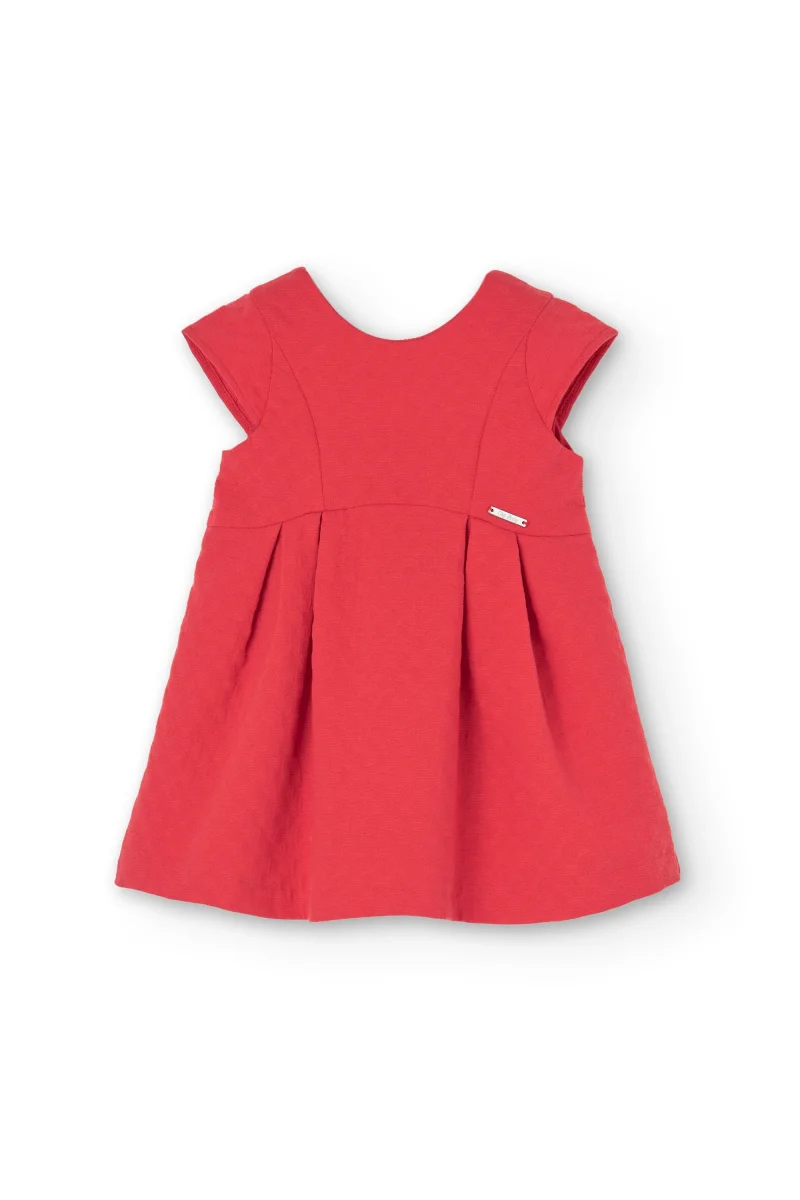 Vestido de bebé niña rojo elegante - Imagen 3
