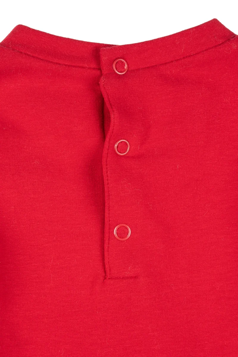 Vestido rojo manga larga para bebé niña - Imagen 9