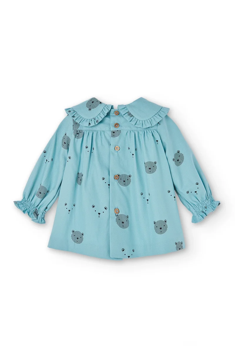 Vestido de bebé turquesa Cocote & Charanga - Imagen 4