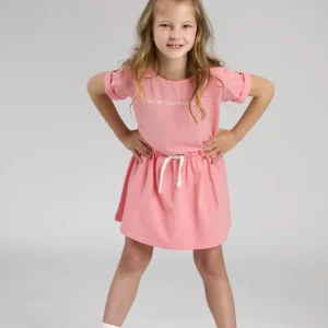 Vestido de niña coral