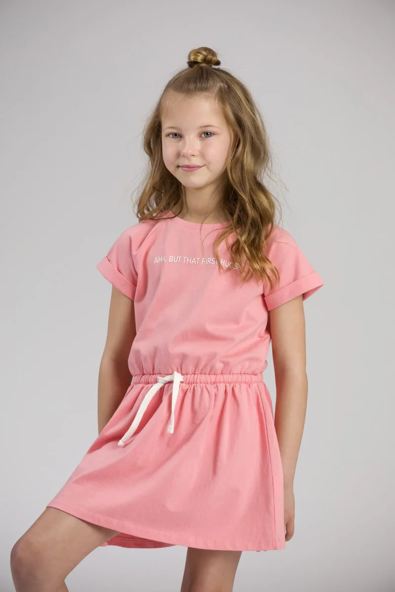 Vestido de niña coral - Imagen 4