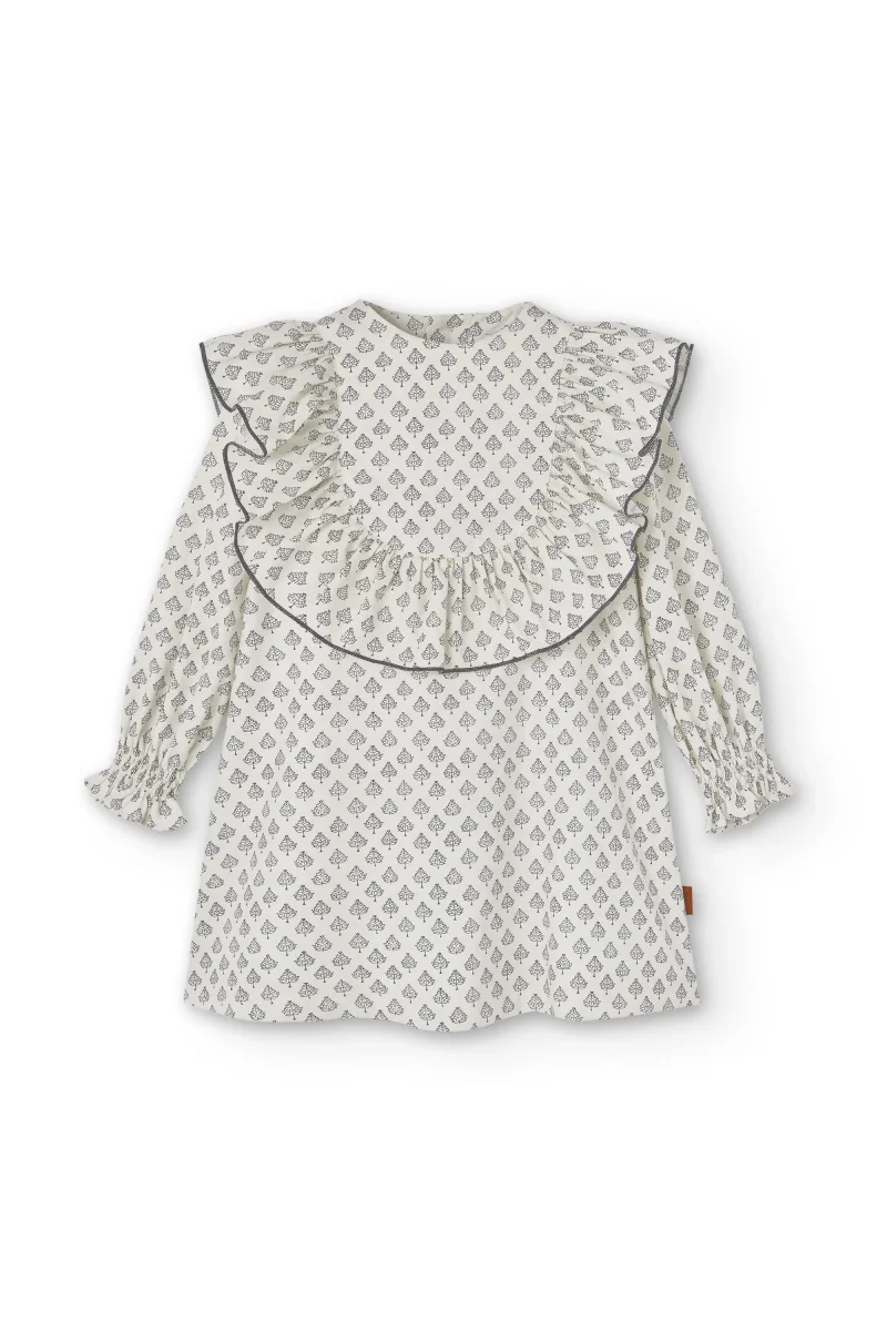 Vestido de niña blanco otoñal Cocote & Charanga - Imagen 3