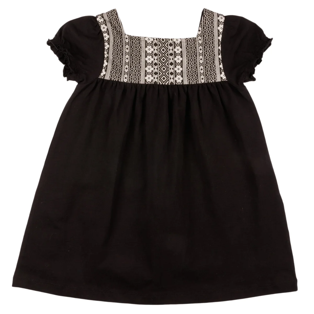Vestido niña negro bordado - Imagen 3