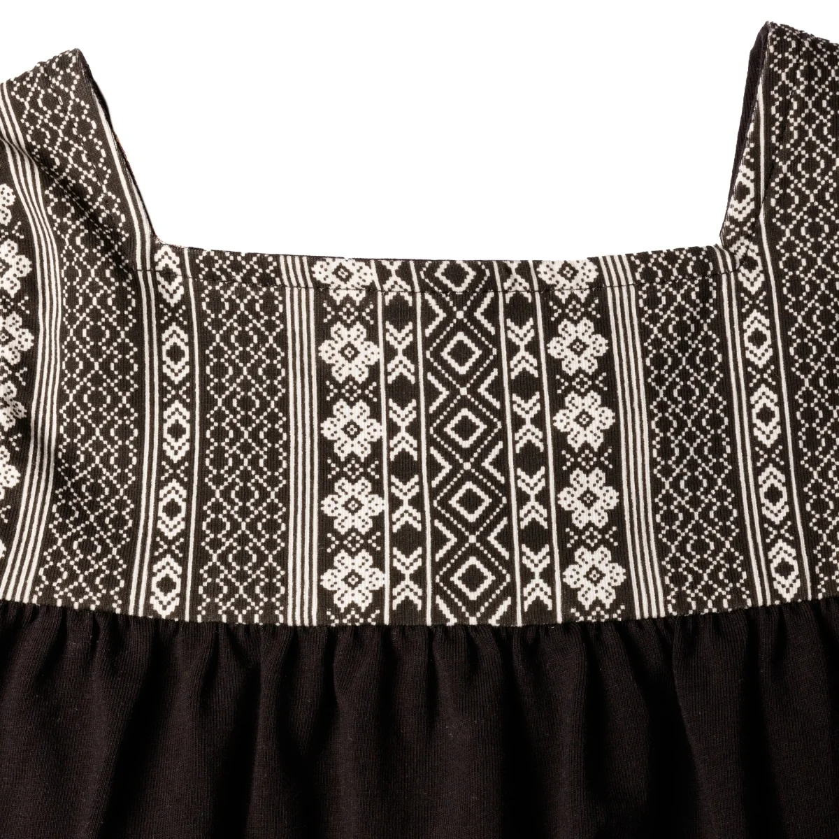 Vestido niña negro bordado - Imagen 7