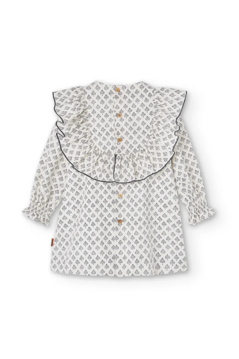 Vestido de niña blanco otoñal Cocote & Charanga - Imagen 4