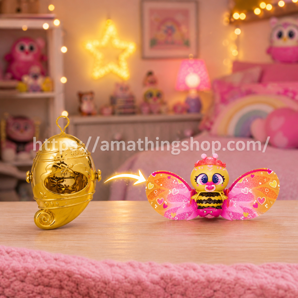 DISTROLLER – Volamerito Distroller Abeja Reina Dorado Bzz Bzz Reynis 15 cm Edición Limitada - Imagen 6