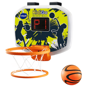 VTECH –  Canasta de Baloncesto Interactiva VTech KidiSports para Puerta con Marcador Digital