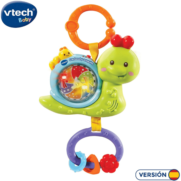 VTECH – Cantacol y Oruguita 80-508522 Sonajero Interactivo Luz Sonidos 20cm Bebé - Imagen 4