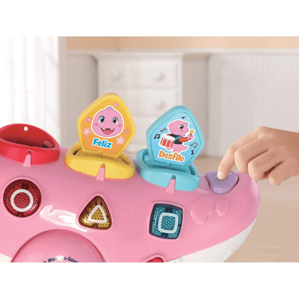 VTECH – VTech Dina Babysaurio Rosa – Dinosaurio Interactivo Educativo y Programable - Imagen 6