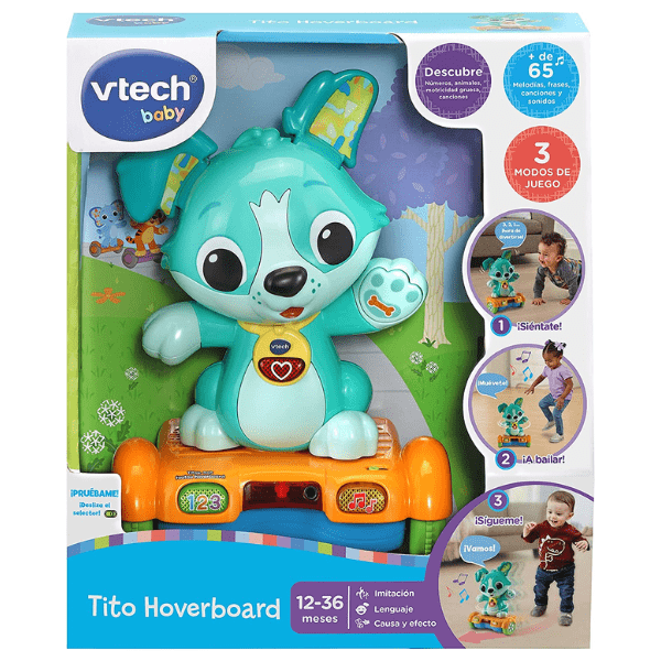 VTECH – Perrito Tito Hoverboard Juguete Interactivo Bebé con Luz y Sonido +12 Meses - Imagen 4