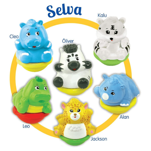 VTECH -ZoomiZooz Animales de la Selva – Pack 6 Figuras para Bebés 1 a 5 Años - Imagen 3
