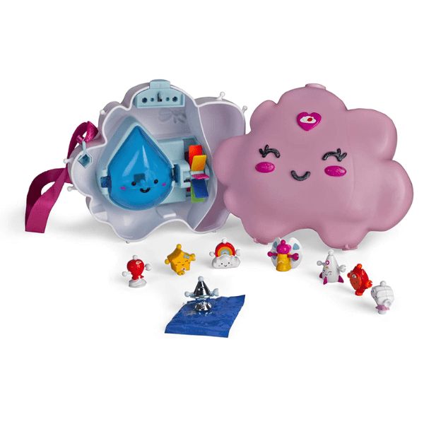 ZIWIES – Nube con Asa y 8 Figuritas Coleccionables Bolso Nube con 8 Figuras Sorpresa Juguete Niña 4+ Años ¡Exclusiva!