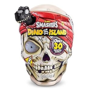 BIZAK – Smashers Dino Island Calavera Gigante ZURU con Más de 30 Sorpresas, Slime, Dinosaurio
